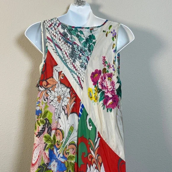 Johnny Was 100% Silk Maxi Dress Womens Size M Fairycore Chic Summer Wedding - Picture 6 of 9